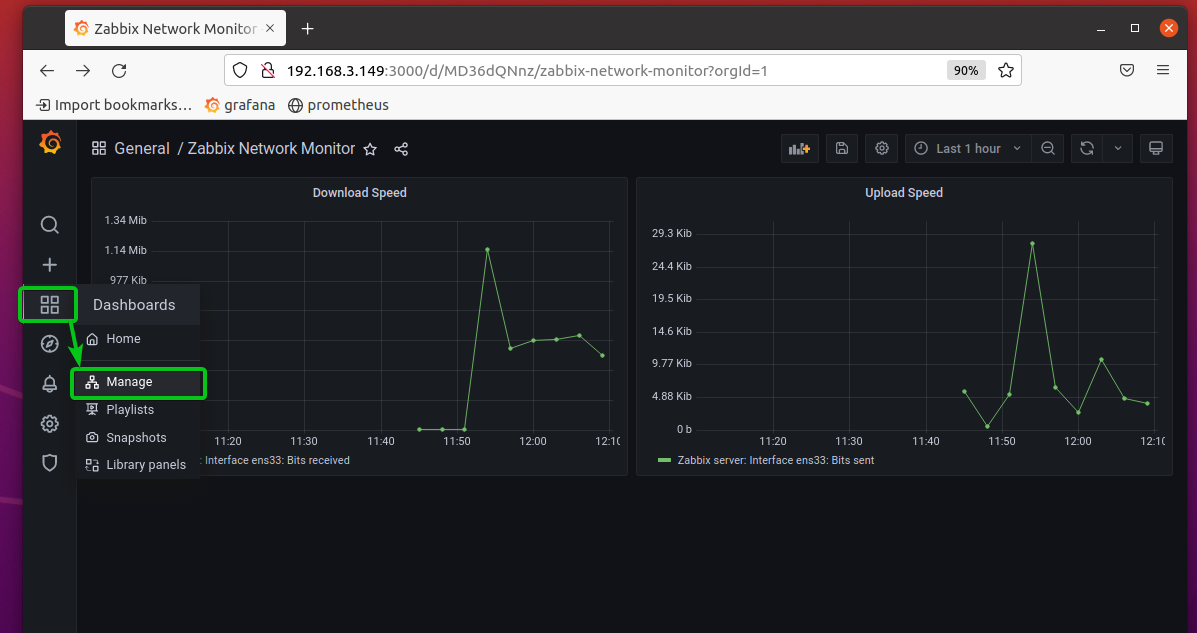 Grafana zabbix