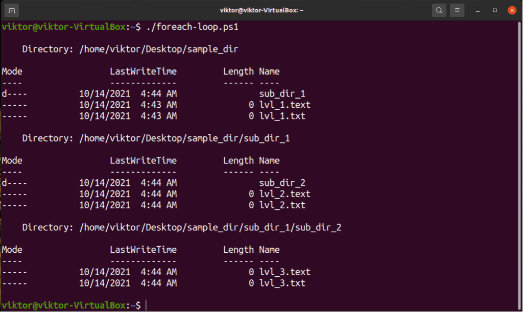 PowerShell Foreach Loop