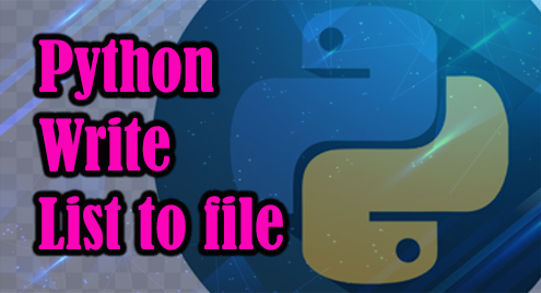 Python Write List To File