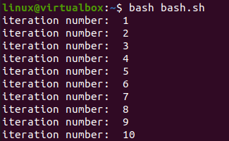 Bash For Loop 1 To 10