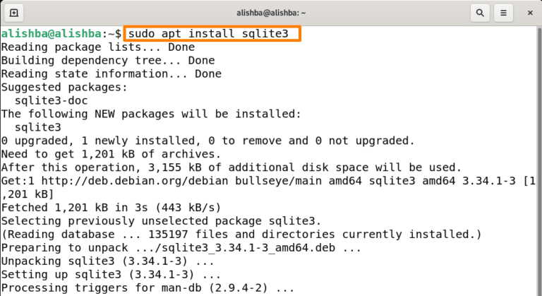 How to install sqlite on debian 11