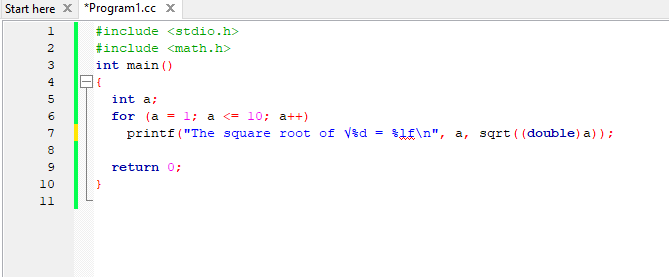 sqrt-function-in-c