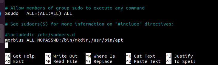 passwordless sudo for specific command