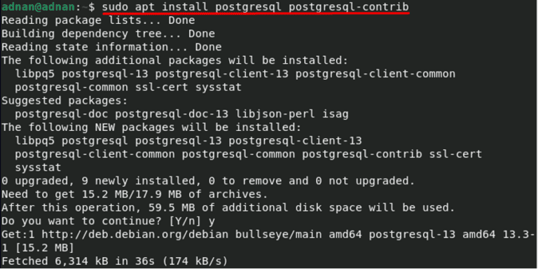 how-to-install-postgresql-on-debian-11