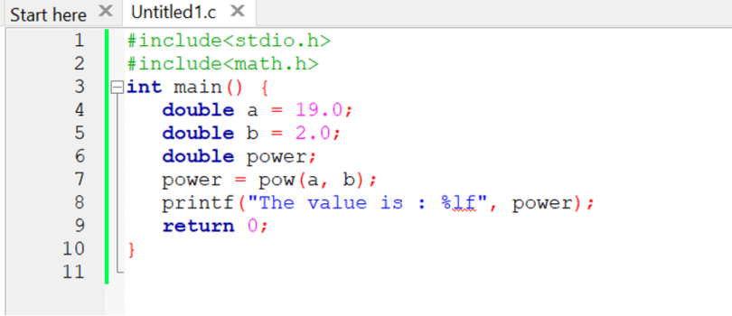 Pow Function in C