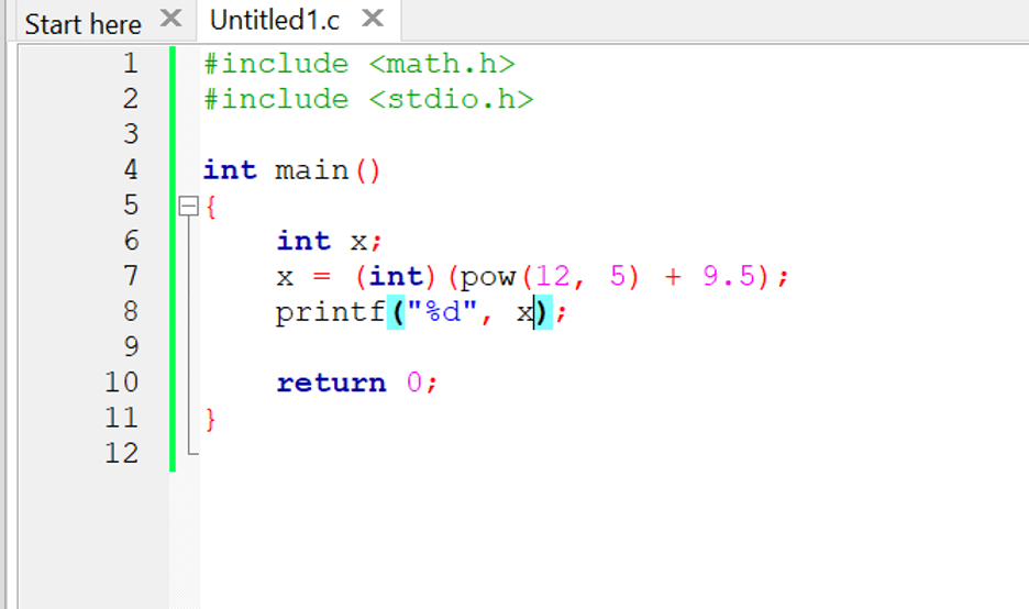 Pow Function in C