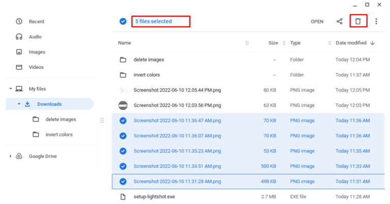 How To Delete Images On Chromebook