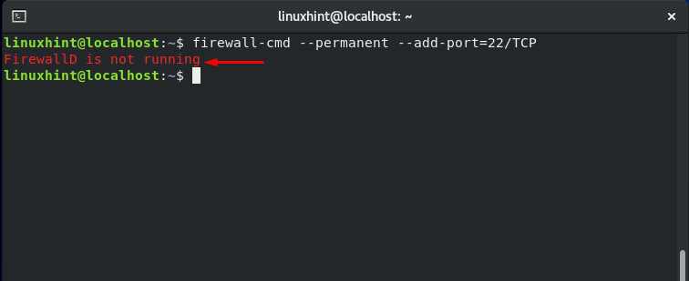 How to fix “FirewallD is not running” error on CentOS – Linux Hint