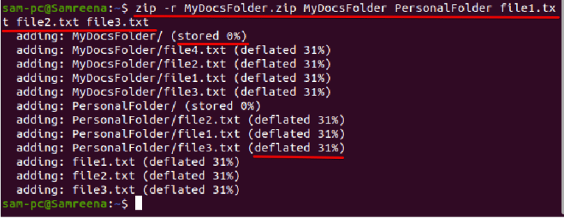 how-to-zip-a-folder-in-ubuntu