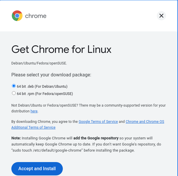 download google chrome os linux