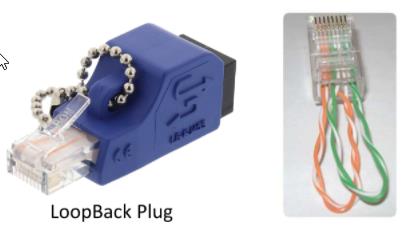 loopback plug to test an ethernet port