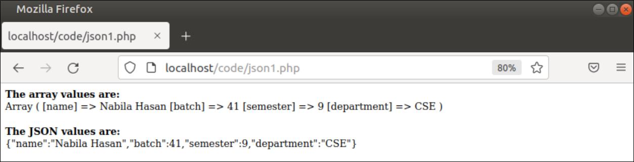 PHP Json encode Function