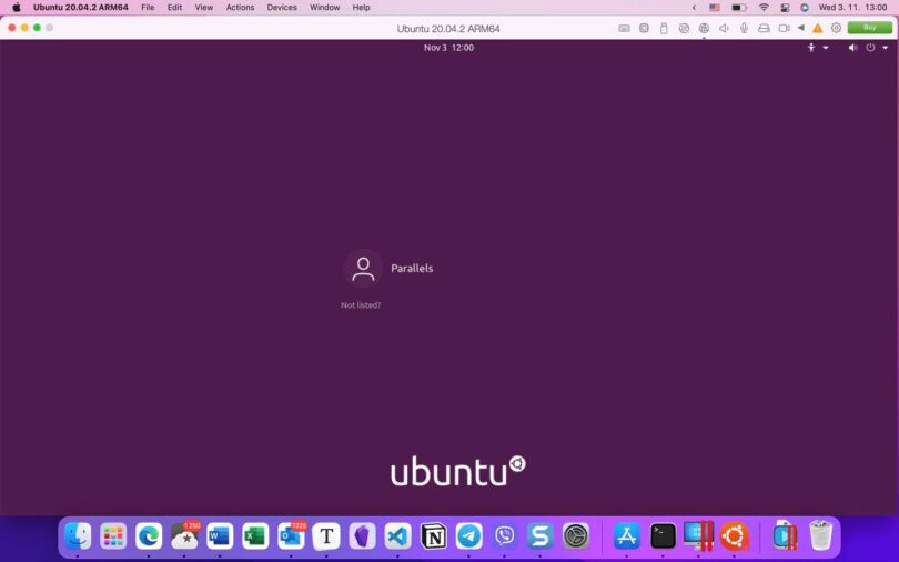 ubuntu mac m1 parallels