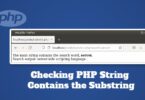 Checking PHP String Contains the Substring