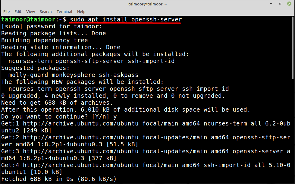 How to enable SSH on Linux Mint