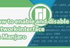 How to enable and disable network interface on Manjaro