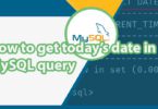 How to get today’s date in a MySQL query