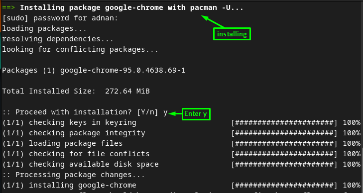 Как установить google chrome на manjaro