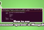 How to use $comment operator in MongoDB