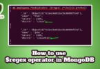 How to use $regex operator in MongoDB