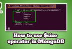 How to use $size operator in MongoDB