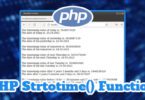 PHP Strtotime() Function