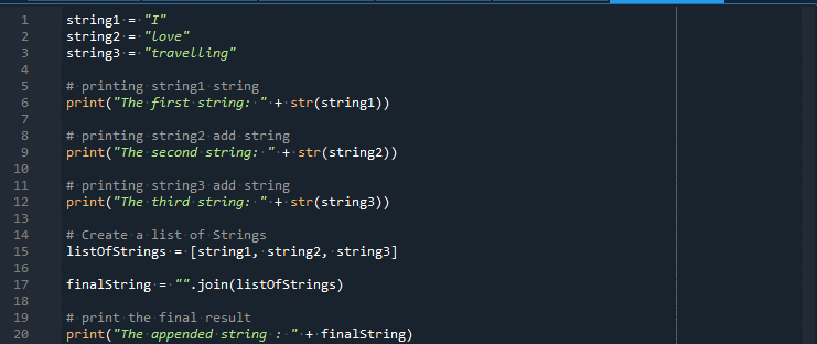 Python Append To String