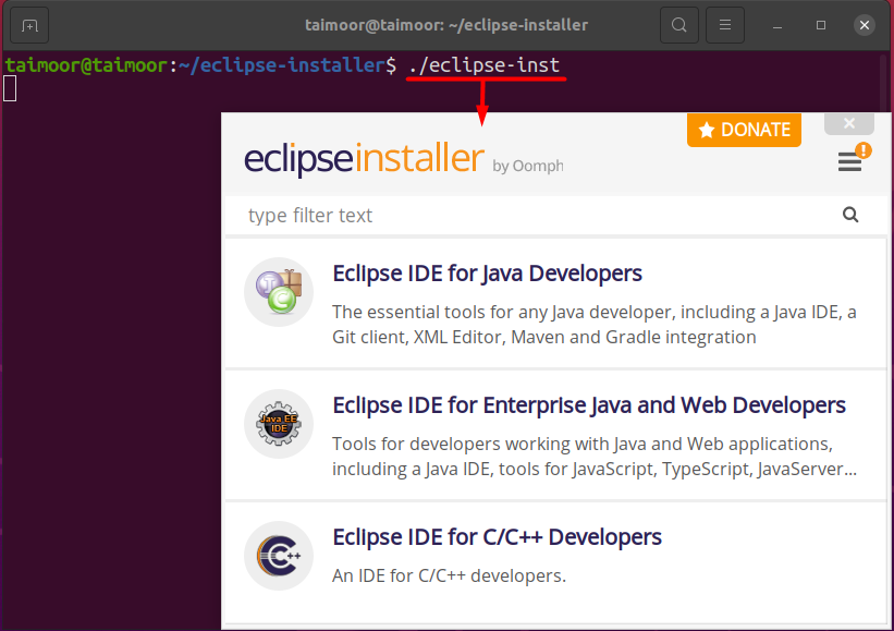 required 4 years of eclipse development environment