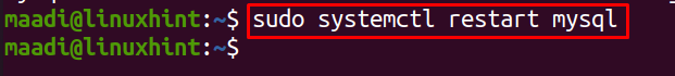 Command To Restart Mysql In Ubuntu