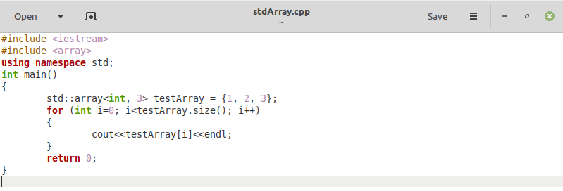 C namespace std