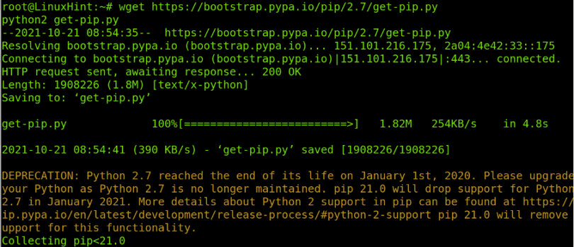 Как установить pip debian