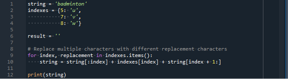 Python Replace Characters In A String