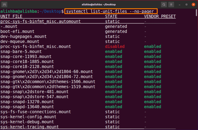 How to list services in ubuntu