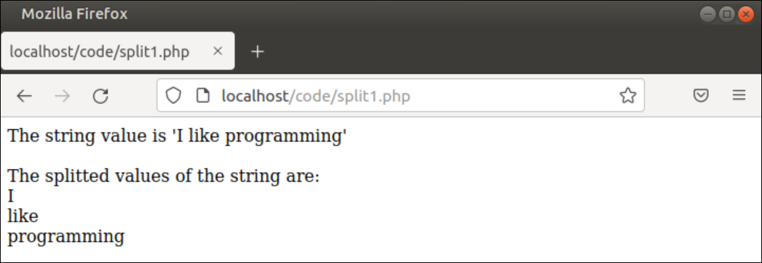 Split PHP String