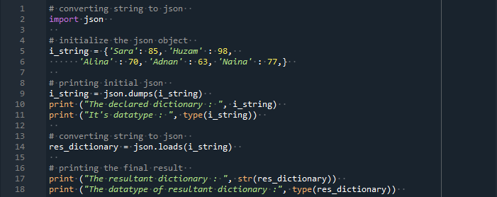 Convert A String To JSON Python