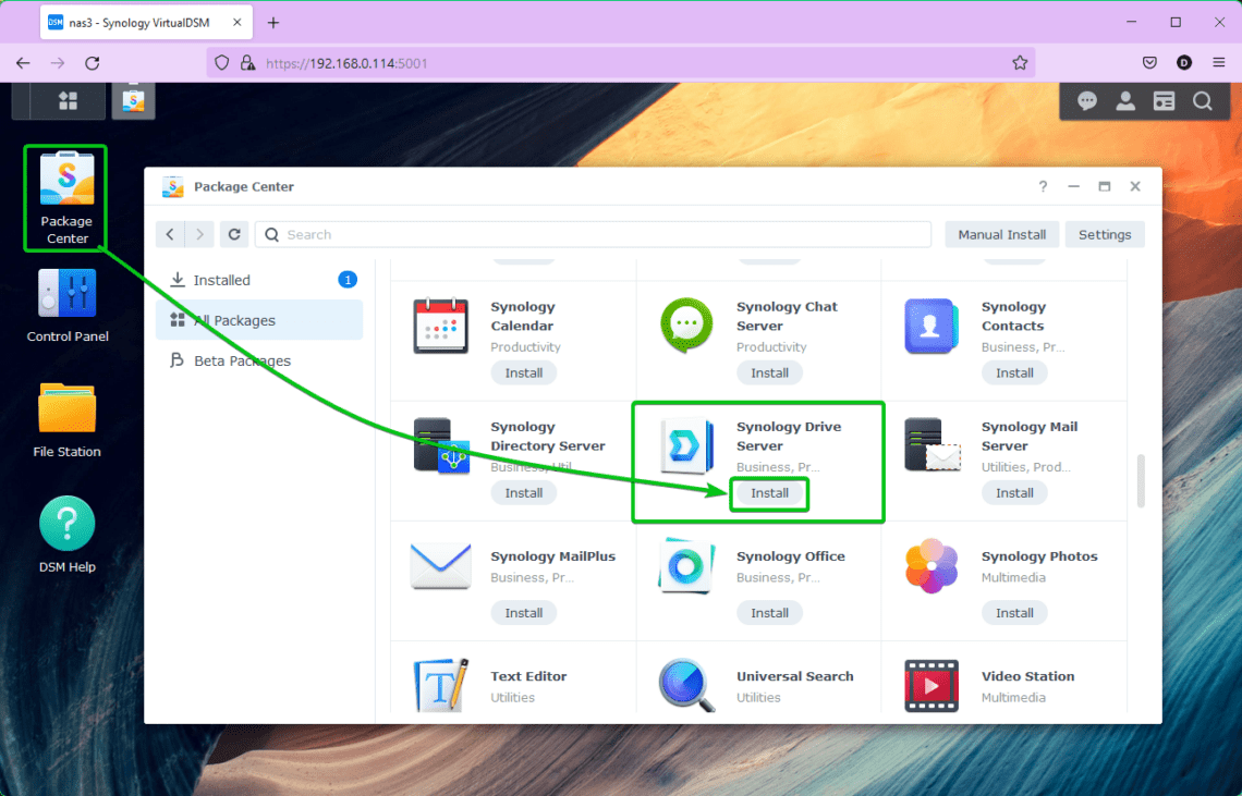 synology download google drive