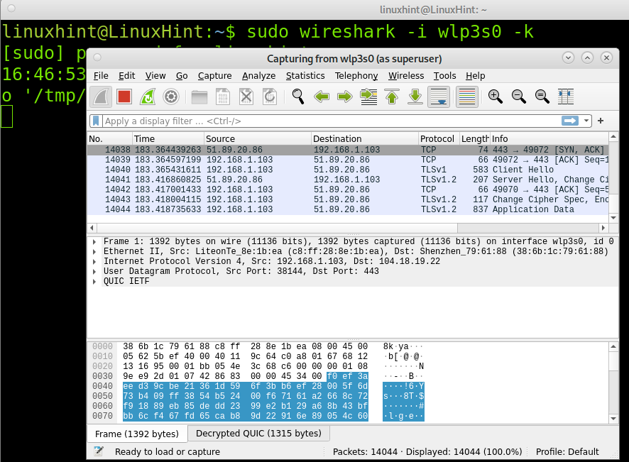 Как установить wireshark на debian