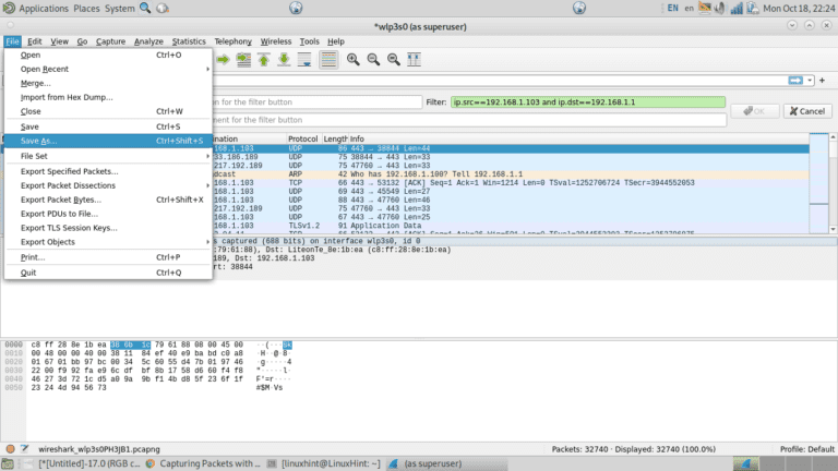 Как установить wireshark на debian