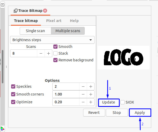 How to remove background in Inkscape