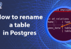 How to rename a table in Postgres