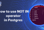 How to use NOT IN operator in Postgres