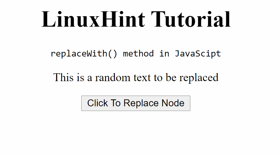 javascript replacewith