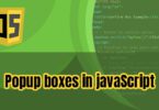 Popup boxes in javaScript