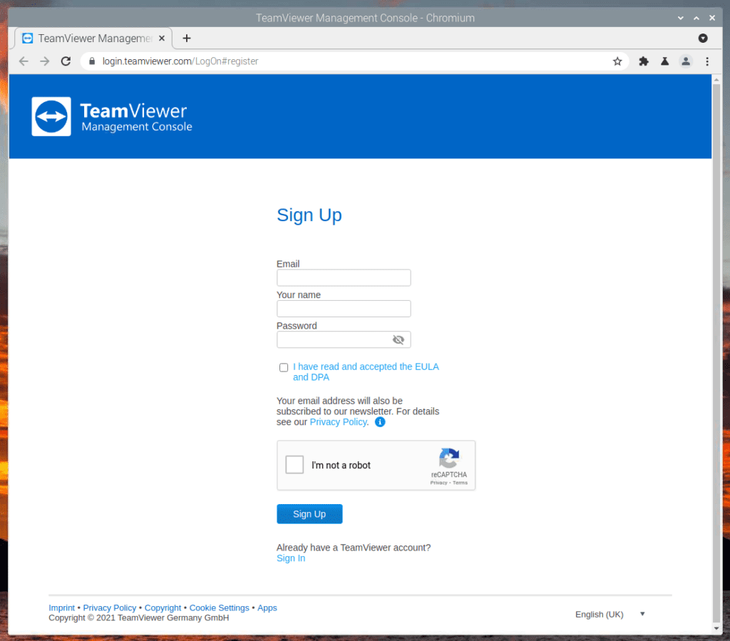Install TeamViewer on Raspberry Pi 4