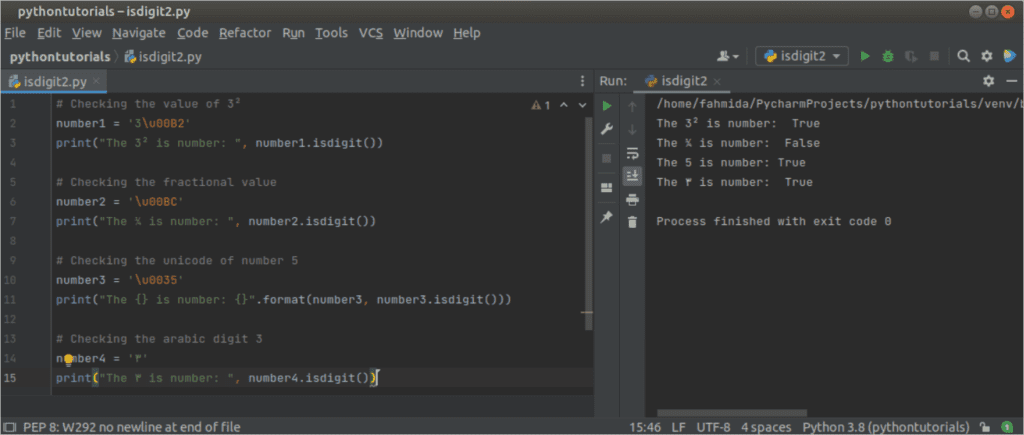 Python isdigit() function