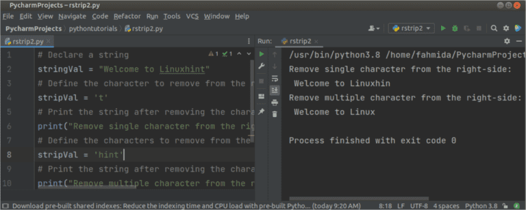 Python rstrip() function