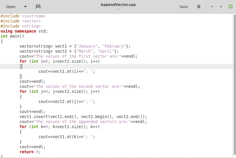 Append Vector to Vector C++