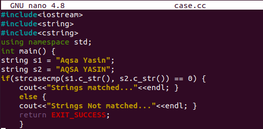 Case Insensitive String Compare In C 