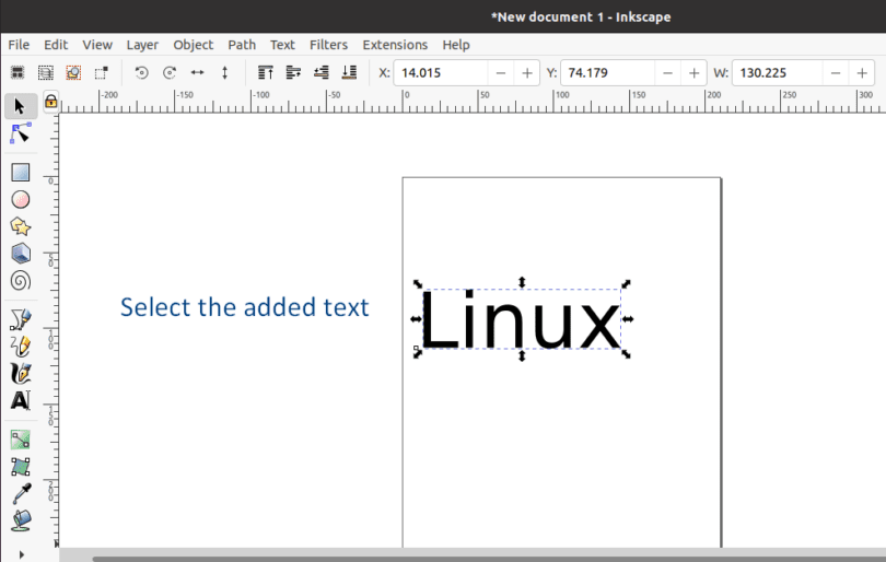 inkscape text to path