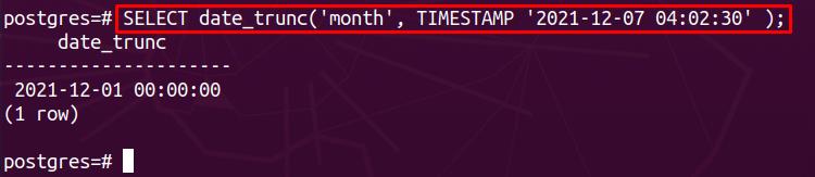 Postgresql date trunc. Date_TRUNC пример.